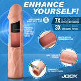 Enhancers Vibrating Penis Extension w/ Remote - Light